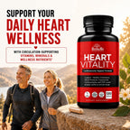HerbaMe Heart Support – Suplemento para el Corazón con L-Arginina, Citrulina y CoQ10, 120 Cápsulas