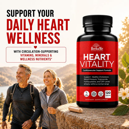 HerbaMe Heart Support – Suplemento para el – L-Citrulina : Se convierte en L-arginina en el organismo, potenciando – Image 2