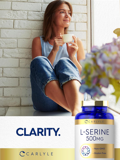 Carlyle L-Serina 500 mg | 120 Cápsulas | Complemento Alimenticio Sin Gluten – Image 7