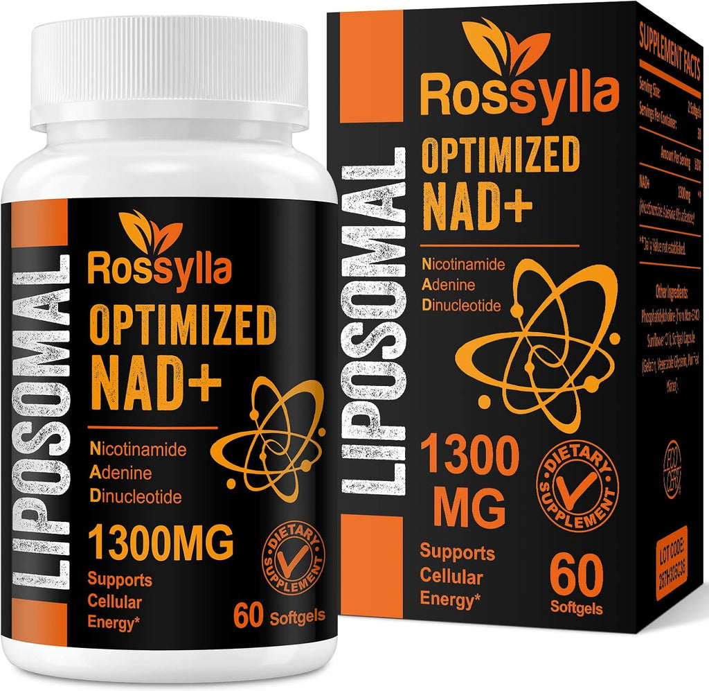 Rossylla Suplemento NAD+ Liposomal, 1300 mg por dosis, 120 Cápsulas Blandas