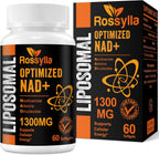 Rossylla Suplemento NAD+ Liposomal, 1300 mg por dosis, 120 Cápsulas Blandas