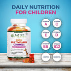 Zaytun Gominolas Multivitamínicas para Niños - 90 unidades, con vitaminas A, C, D, E, B6, B12 y Biotina