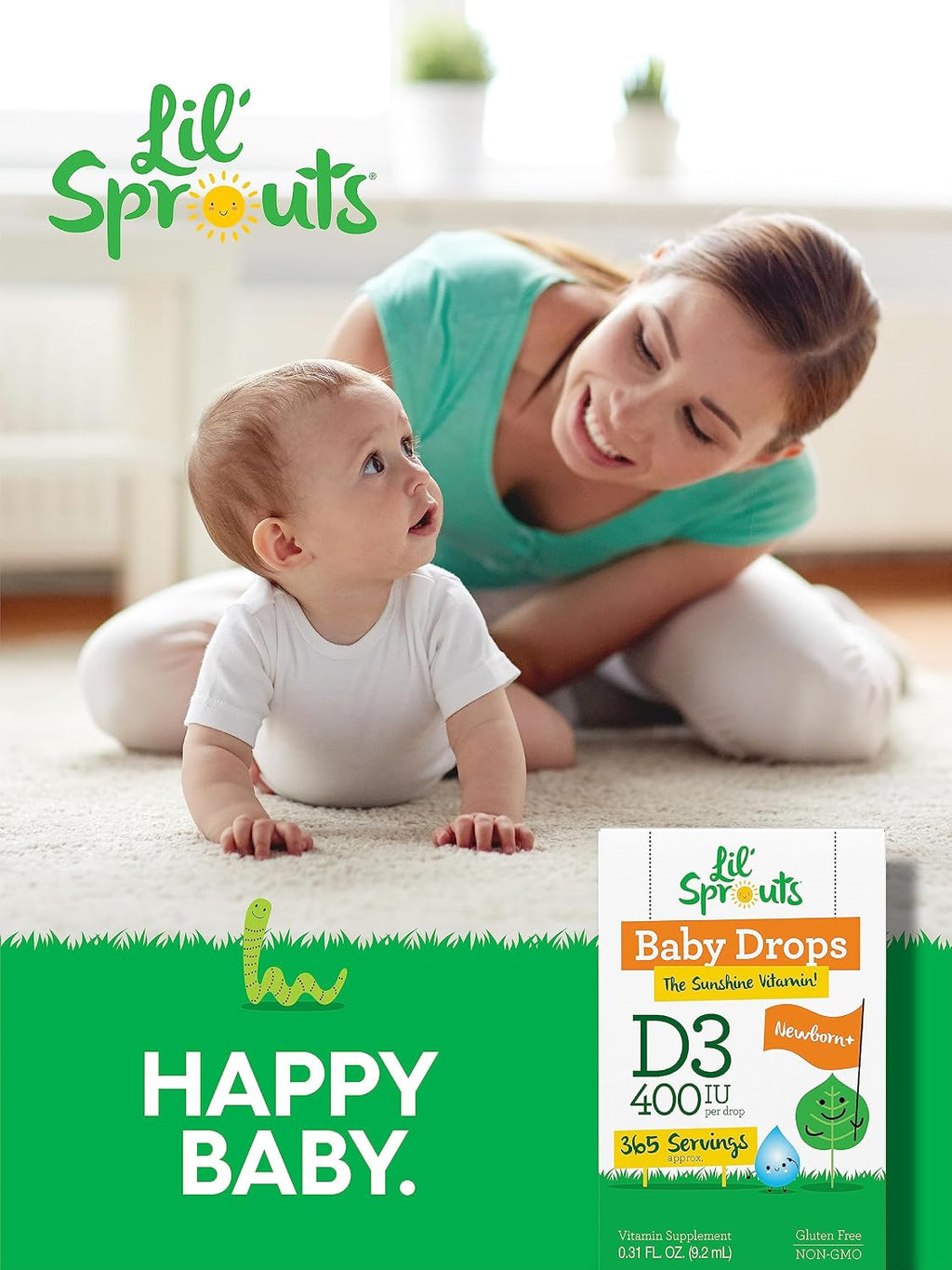 Carlyle Vitamina D3 Gotas Líquidas para Bebés - 400 UI, 9.2 mL