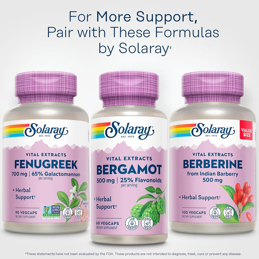 SOLARAY Fenugreek Seed Extract 700 mg - Vegan Capsules with 65% Galactomannan - 90 Capsules
