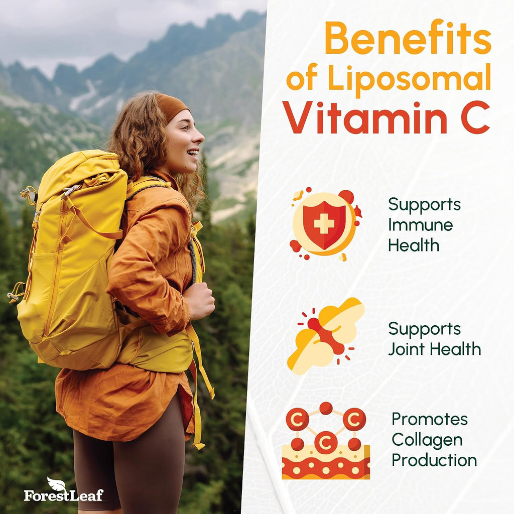 ForestLeaf Vitamina C Liposomal 1400 mg - 120 Cápsulas Veganas