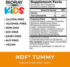 BIORAY Kids NDF Tummy, Probióticos para Niños, Frambuesa - 120 mL (Apoya la Respuesta Inmune)