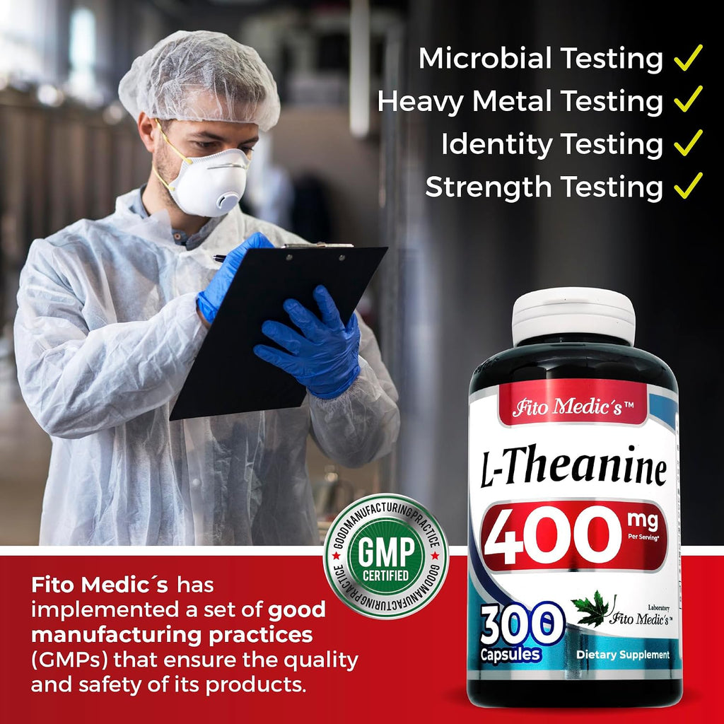 FITO MEDIC'S Lab L-Teanina 400 mg, 300 Cápsulas