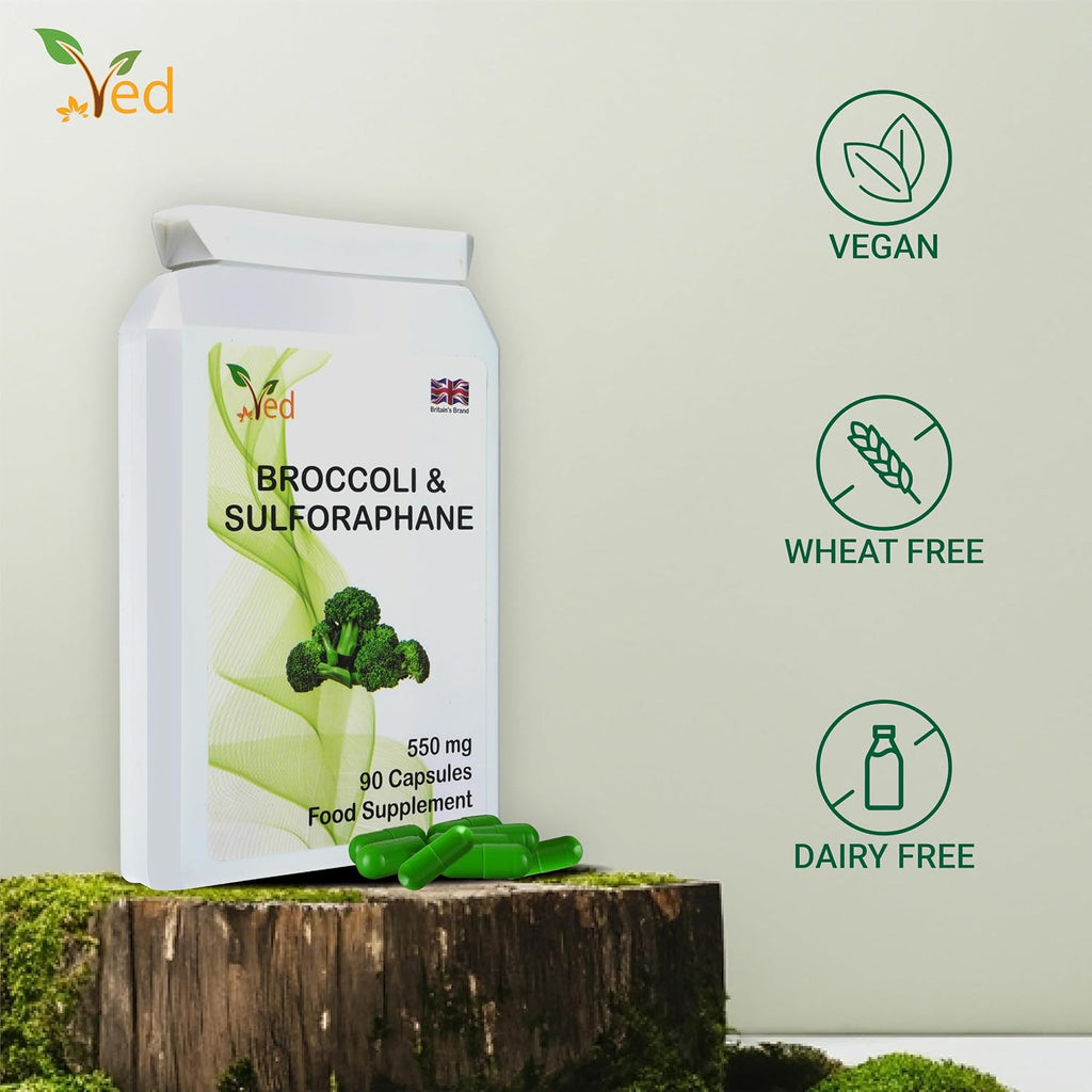 Broccoli Sulforaphane 550 mg - 90 Cápsulas (45 Días)