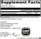 XYMOGEN Xcellent A 7500 - Vitamina A (Retinil Palmitato) - 60 Cápsulas