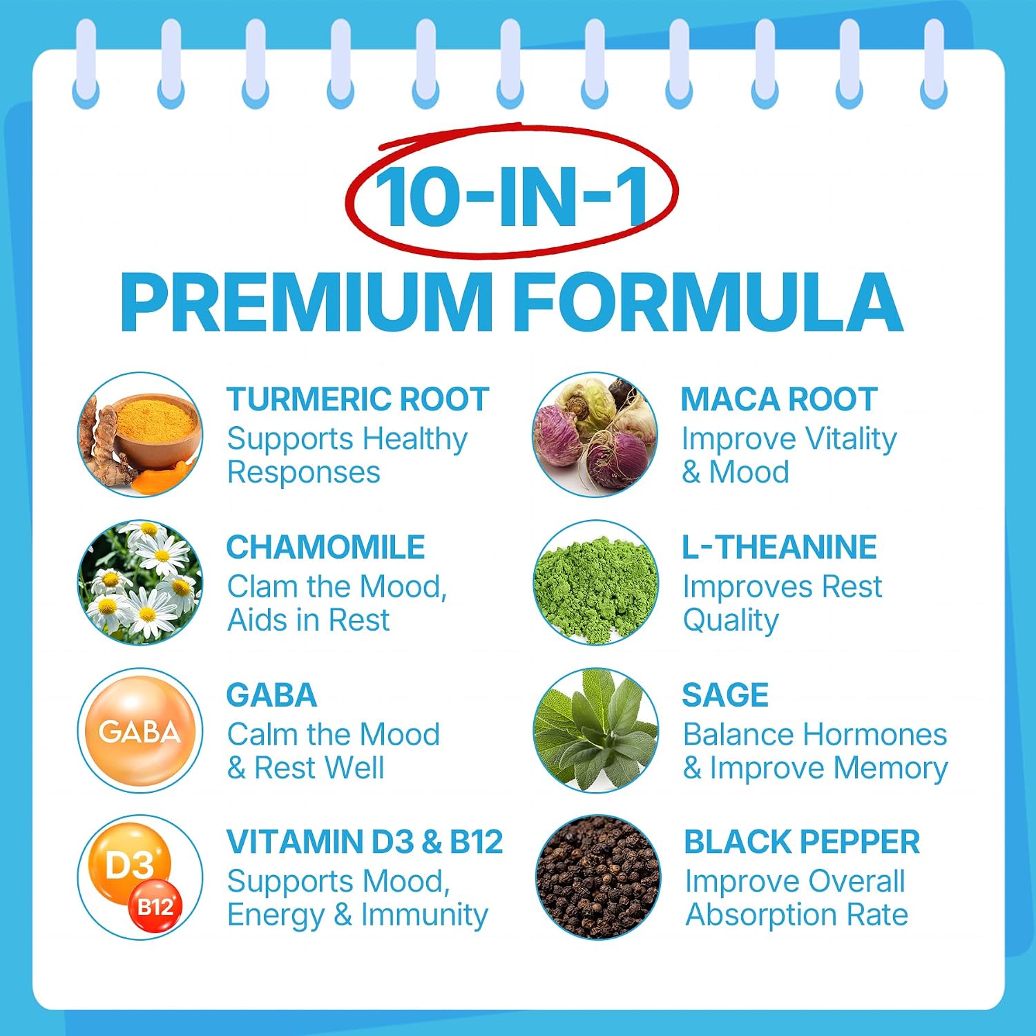 Ashwagandha Gummies 2000mg Orgánico Sin Azúcar - Vitamina D3, B12 y Cúrcuma - 120 Gominolas