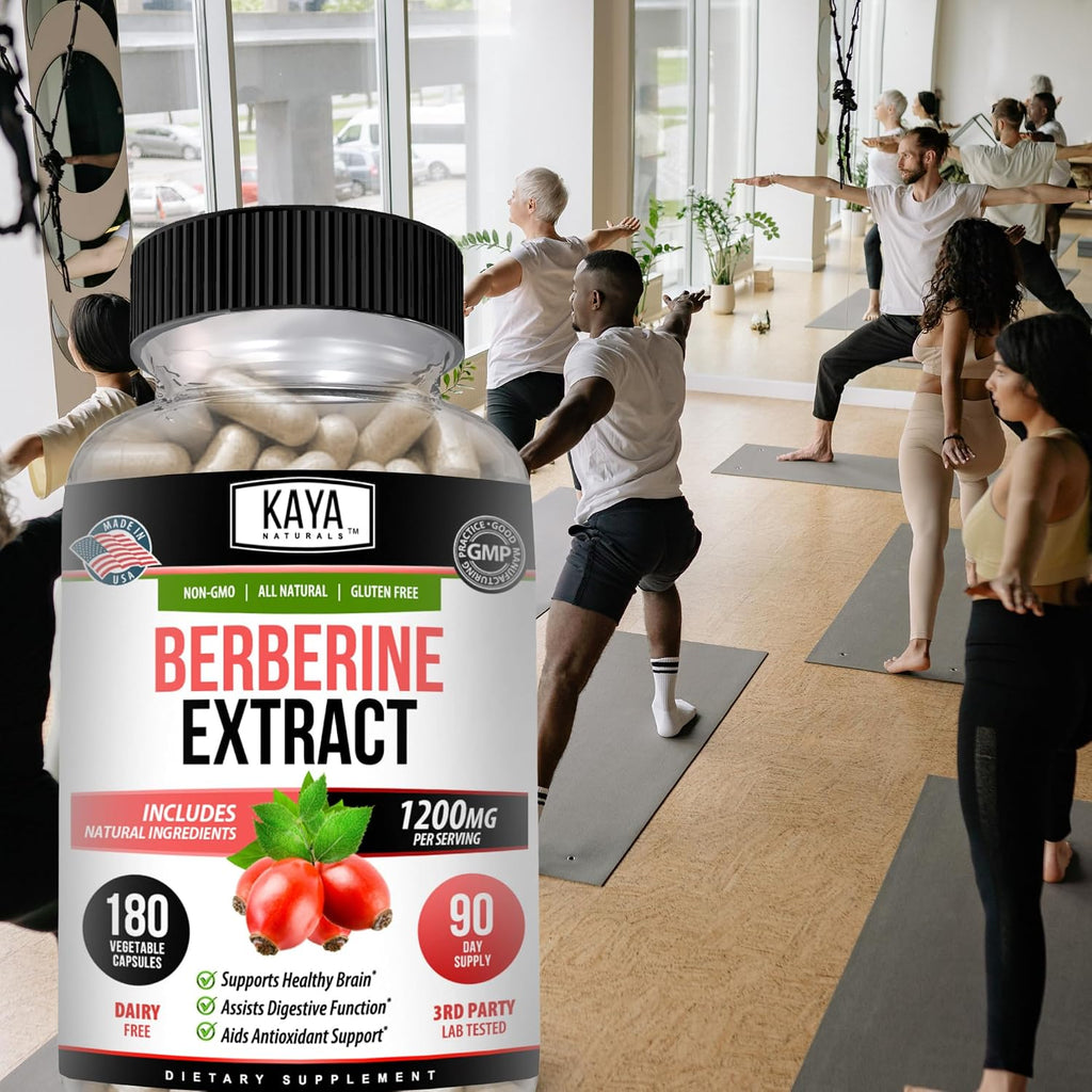 Kaya Naturals Berberina HCL 1200 mg - 180 Cápsulas Vegetarianas