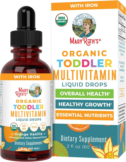 MaryRuth's Organics Multivitamínico con Hierro para Niños de 1 a 3 años, Gotas Líquidas Orgánicas, 59 ml
