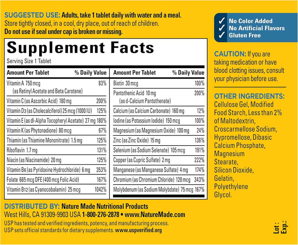 Nature Made Multivitamínico Hombres 50+ 90 Comprimidos