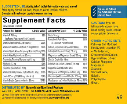 Nature Made Multivitamínico Hombres 50+ 90 – Vitamina D: Favorece la absorción del calcio y el fósforo, esenciales – Image 8
