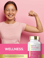 Carlyle Multivitamínico y Multimineral para Mujeres - 365 Comprimidos - Con Betacaroteno, Ácido Fólico y Vitamina D