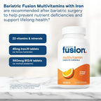 Bariatric Fusion Multivitamínico Masticable con Hierro Sabor Crema de Naranja - 120 Comprimidos