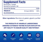 Vitamina D3 1000IU – Fórmula Clínica, Alta Absorción – 100 Cápsulas