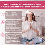 Multivitamínico en Gominolas para Mujeres 40+ con Omega-3, Niacinamida, Complejo B, Luteína, Hierro, Colina, Fosfatidilserina, Vitamina D3 - Vegano, Sin Azúcar, 120 Gominolas