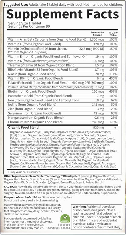 Garden of Life Vitaminas Prenatales Orgánicas, 90 Comprimidos – Image 7