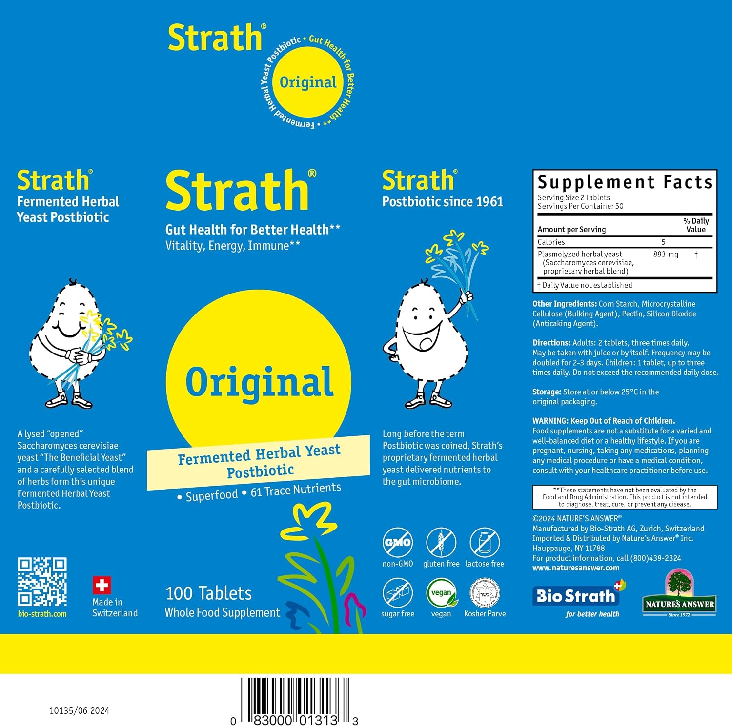 Bio-Strath Tabletas - 100 Comprimidos