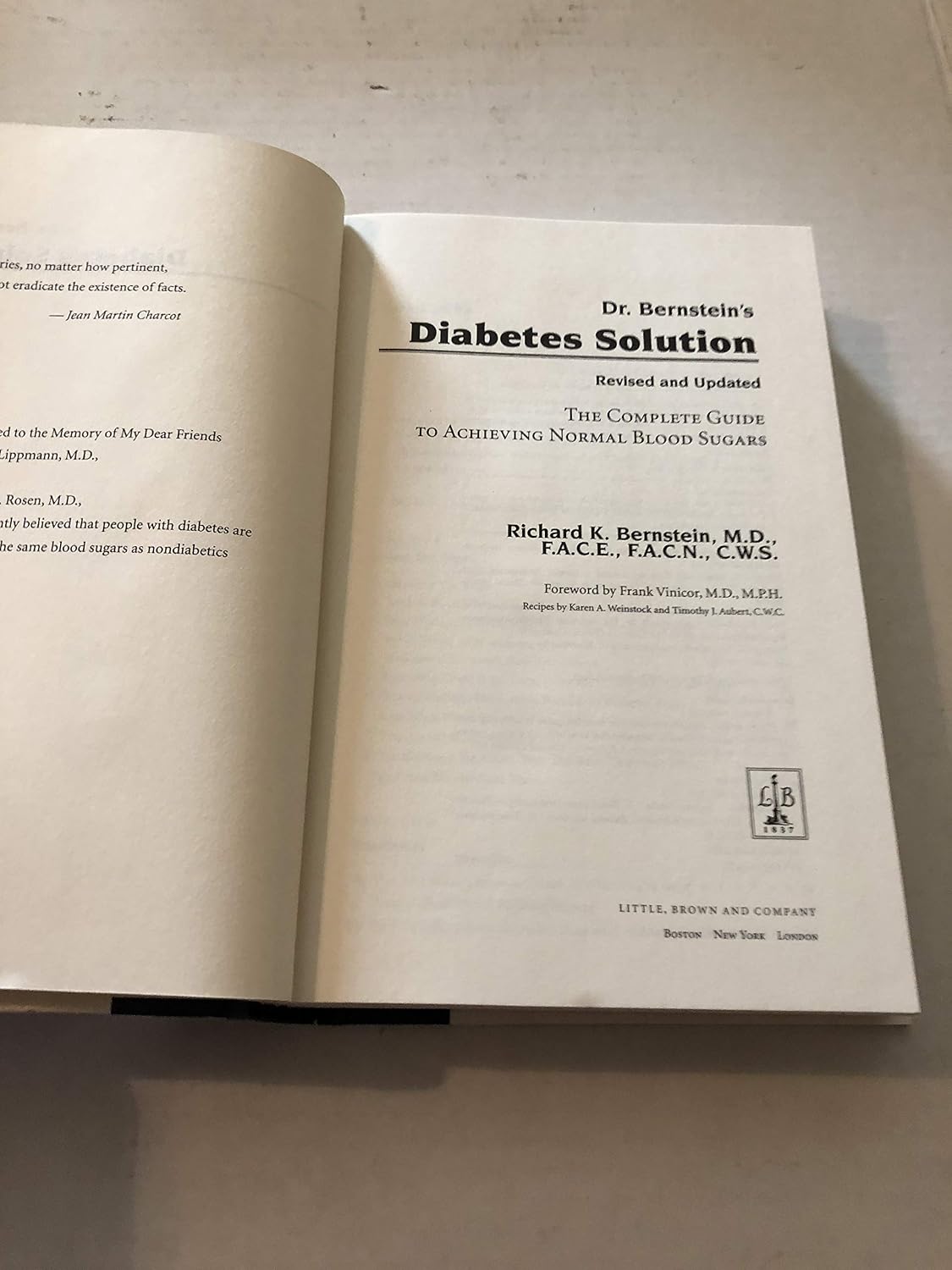 La solución para la diabetes del Dr. Bernstein: La guía completa para lograr niveles normales de azúcar en la sangre revisada y actualizada