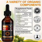 Daiasns Vitamina D3 5000 UI y K2 (MK-7) 120 mcg Gotas, 60 ml
