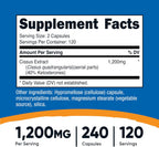 Nutricost Cissus Quadrangularis — 1200 mg, 240 Cápsulas