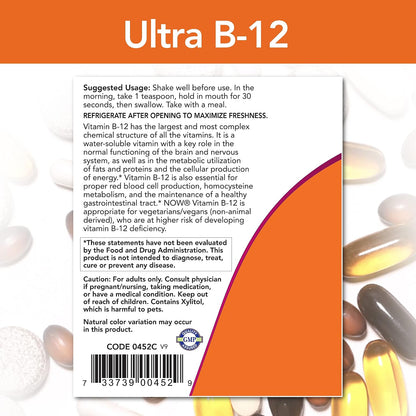 Now Foods Ultra B-12 Líquido, 4 oz (Paquete – El funcionamiento normal del sistema inmunitario – Image 3
