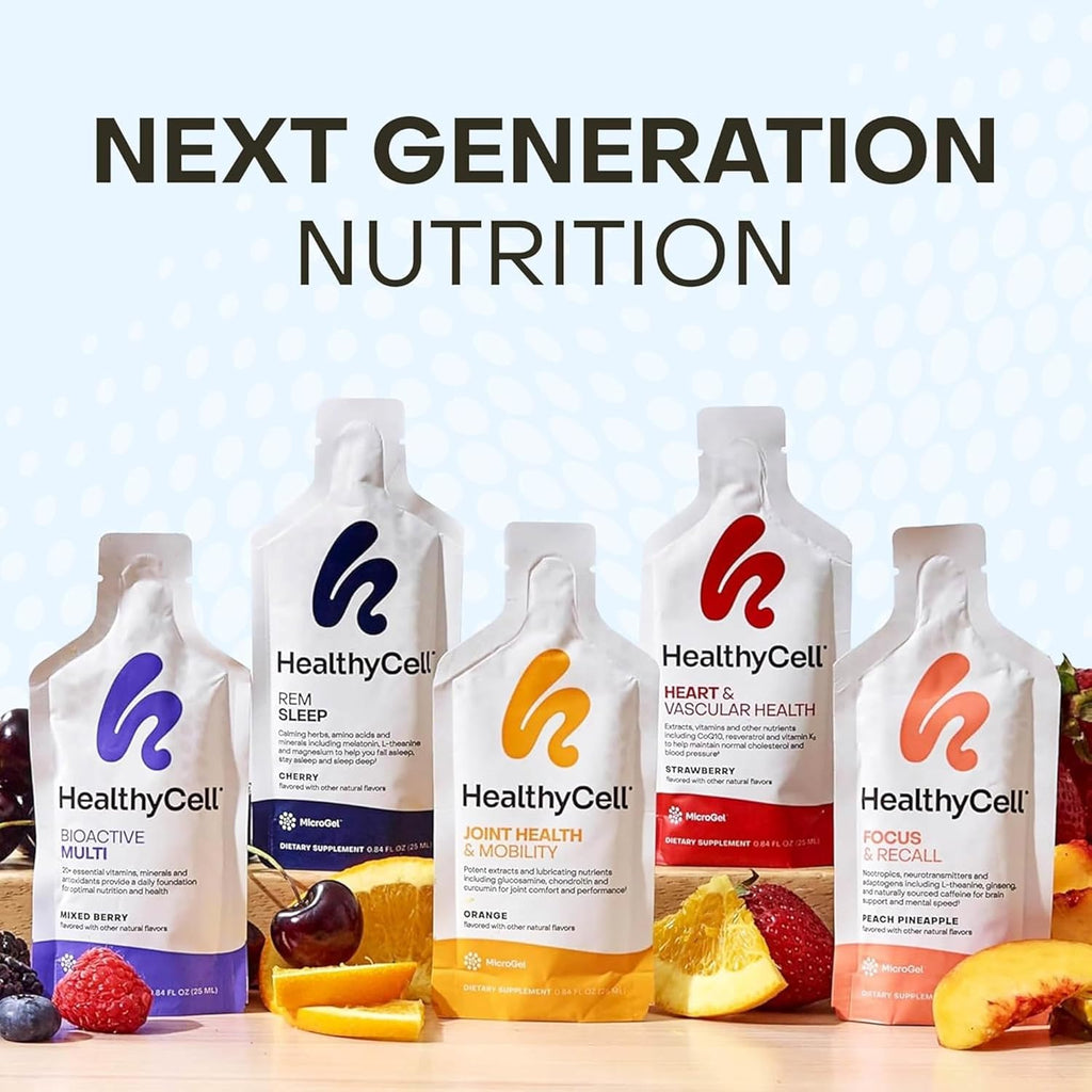 Healthycell Bioactive Daily Liquid Multivitamin – 20+ Vitaminas, Minerales y Antioxidantes – 14 Gel Packs