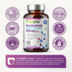 biophix B-3 Nicotinamida 500 mg, 180 Cápsulas (Paquete de 2)