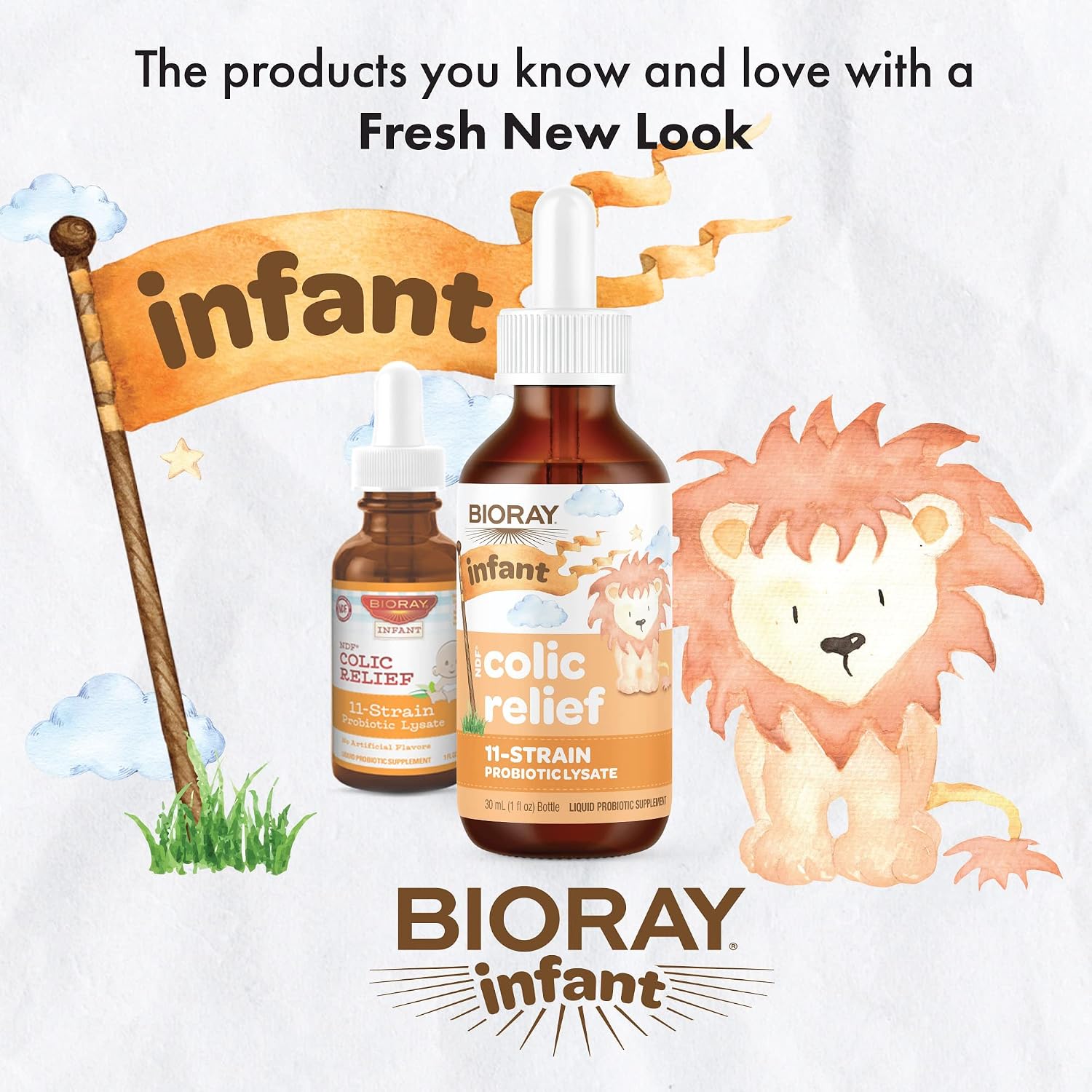 BIORAY Infant NDF Colic Relief - 1 fl oz - Alivio de Cólicos con 11 Cepas Probióticas