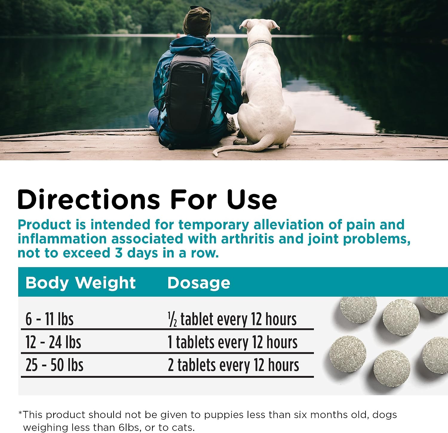 Nutri-Vet Aspirina para Perros, Alivio del Dolor Articular, 120mg, 100 Comprimidos