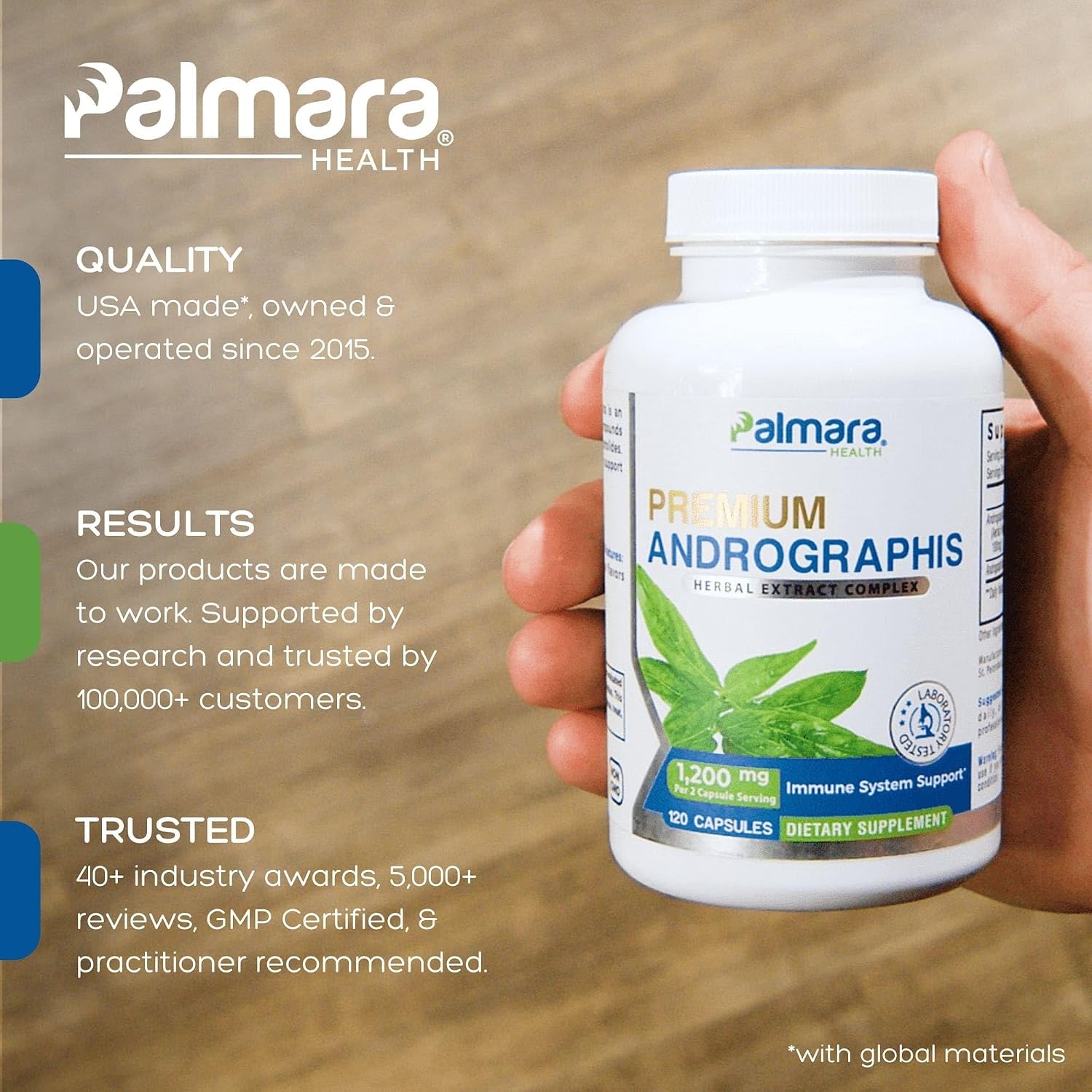 Andrographis Paniculata Extract 1,200mg con 100mg Andrografólidos - Cápsulas Veganas