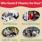 Super Vitamin B Complex Gummies - Complejo B Metilado con Vitamina C, Colina, Inositol y PABA - 60 Gominolas Veganas