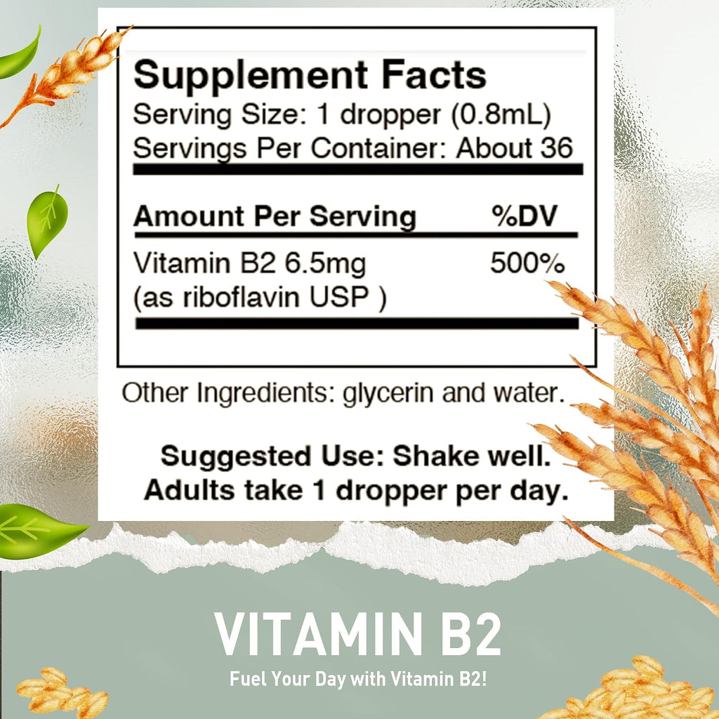 HoneyCombs Gotas de Alta Potencia de Vitamina B1 (Tiamina) y B2 (Riboflavina) - Sin Alcohol, Fácil Absorción
