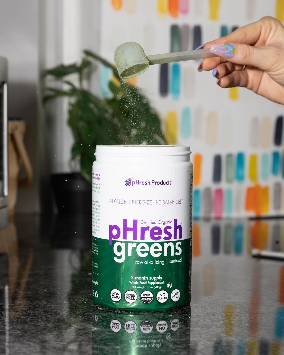 pHresh Greens Raw Alkalizing Superfood Greens Powder - 10 oz (2 meses)