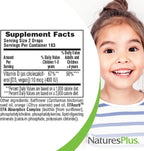 NaturesPlus Animal Parade Gotas Líquidas de Vitamina D3 para Niños - 400 UI, 10 ml - Sabor Naranja - Apoyo Óseo e Inmunológico - Sin Gluten, Vegetariano - 365 porciones