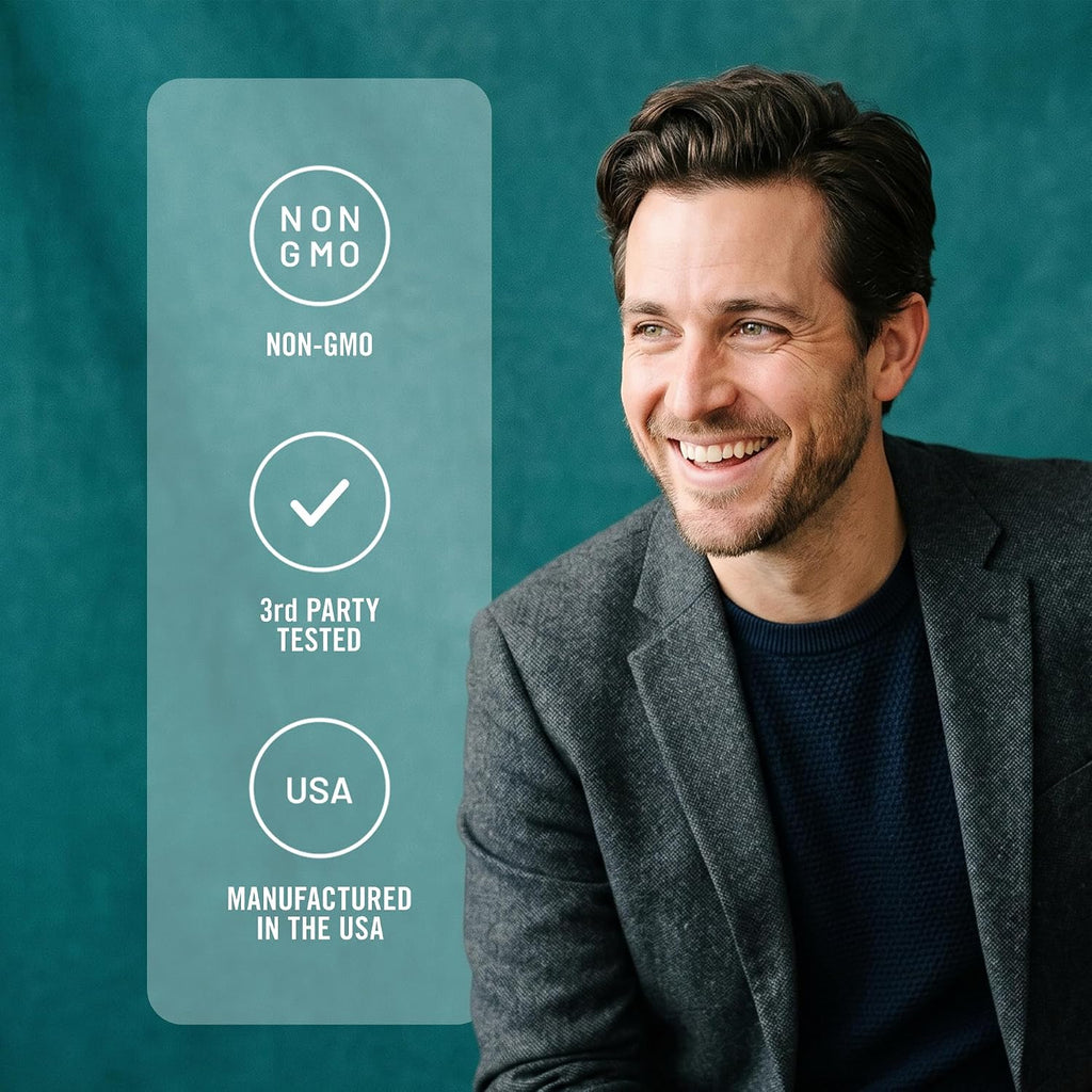 NatureWise Multivitamínico para Hombres + Apoyo Anti Estrés + Minerales Iónicos Fúlvicos + Probióticos - 60 Cápsulas (1 Mes)