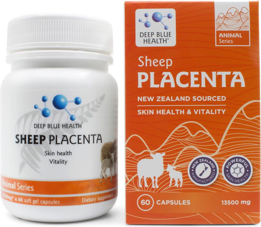 New Zealand Sheep Placenta with Grape Seed Extract and Vitamin E - 13500mg x 60 Softgels
