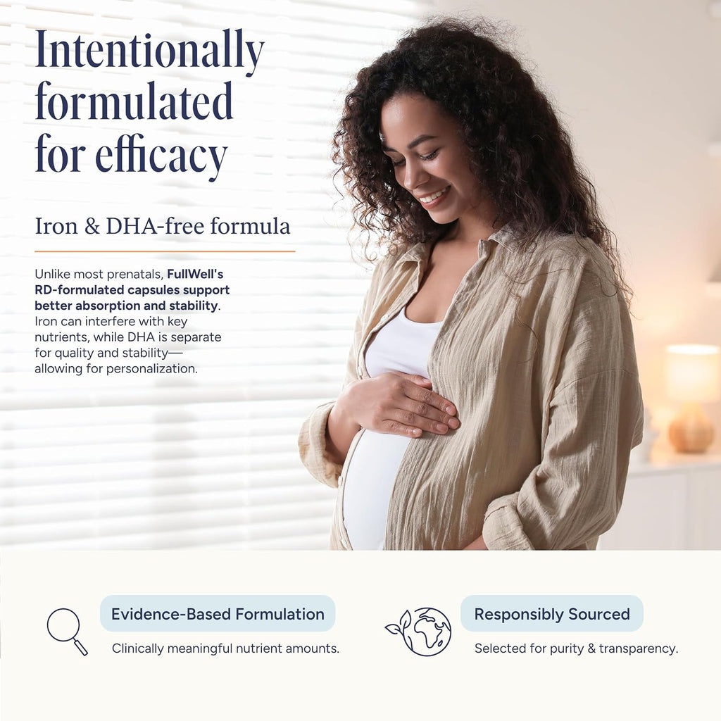 FullWell Women's Prenatal Multivitamin, 240 Cápsulas (30 Dosis)