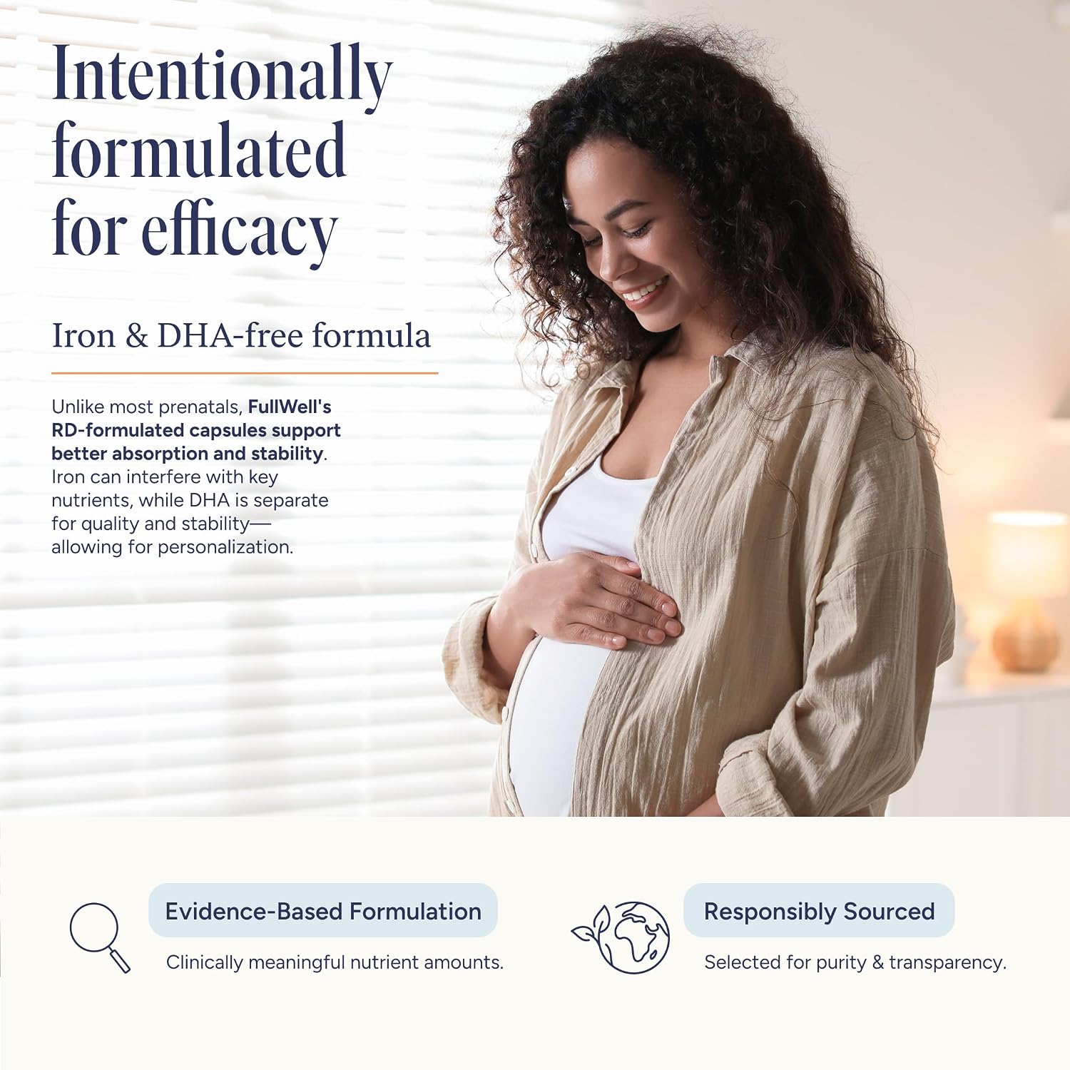 FullWell Women's Prenatal Multivitamin, 240 Cápsulas (30 Dosis)
