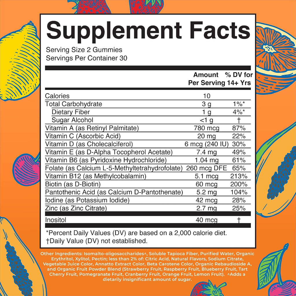 MaryRuth's Organics Multivitamínico en Gominolas Sin Azúcar - 60 Unidades