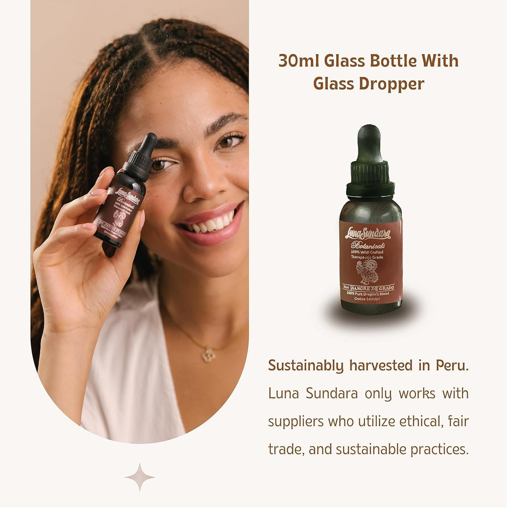 Resina de Sangre de Dragón Luna Sundara - 1 oz (30 ml) - 100% Pura, Sin Alcohol