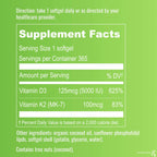 UpNourish Liposomal D3 K2 MK-7 – 365 Mini Softgels
