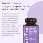 NutriRise Immunity Complex – Complejo Inmunitario con Saúco, Vitamina C, Zinc, Equinácea, Cúrcuma y Probióticos (90 Cápsulas)