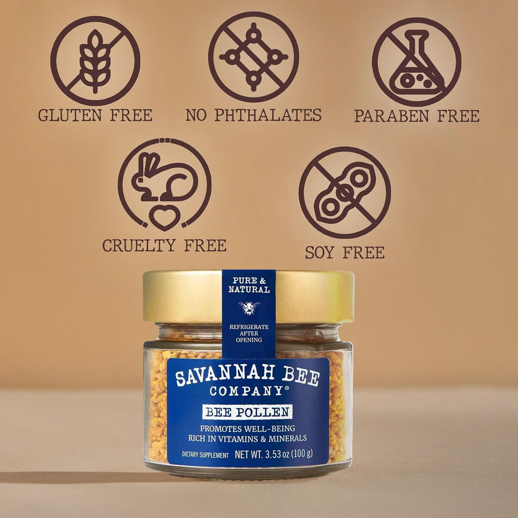 Suplemento de Polen de Abeja de Savannah Bee - Apoyo al Sistema Inmunitario - Rico en Vitaminas y Minerales - 100% Natural y Crudo