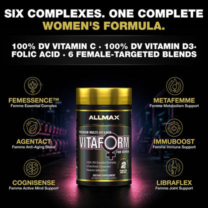 ALLMAX VITAFORM Multivitamínico para Mujeres - 60 Comprimidos (30 Dosis) – Image 3