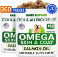 BARK&SPARK Pack de 2 Omega 3 para Perros - 360 Chews de Salmón