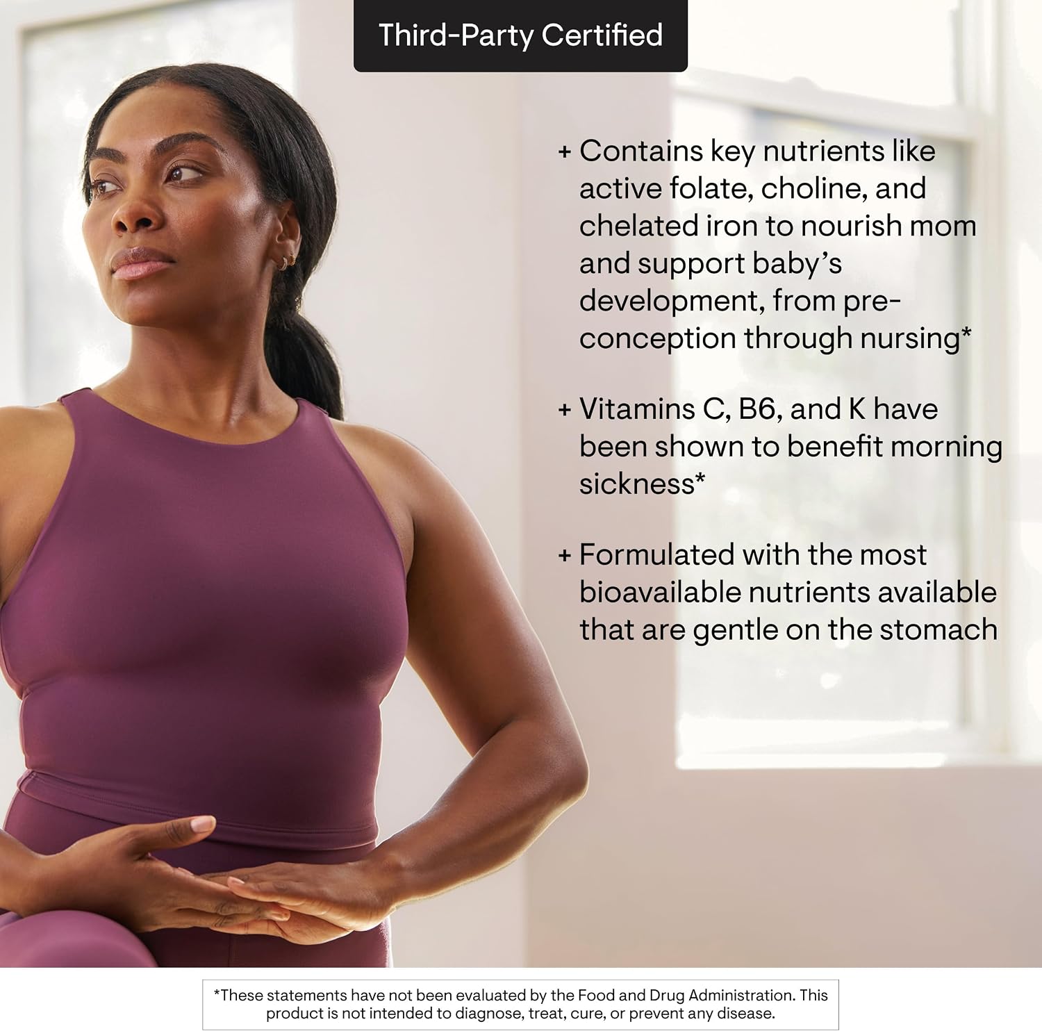 THORNE Basic Prenatal - Multivitamínico prenatal con folato activo y colina para embarazo y lactancia