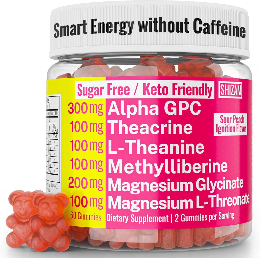 Alpha GPC Teacrine Magnesium L-Threonate & Glycinate Complex Gummies - SHIZAM